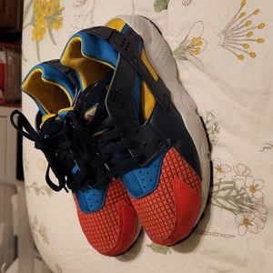 Nike huarache ultra low Gs, red yellow and blue